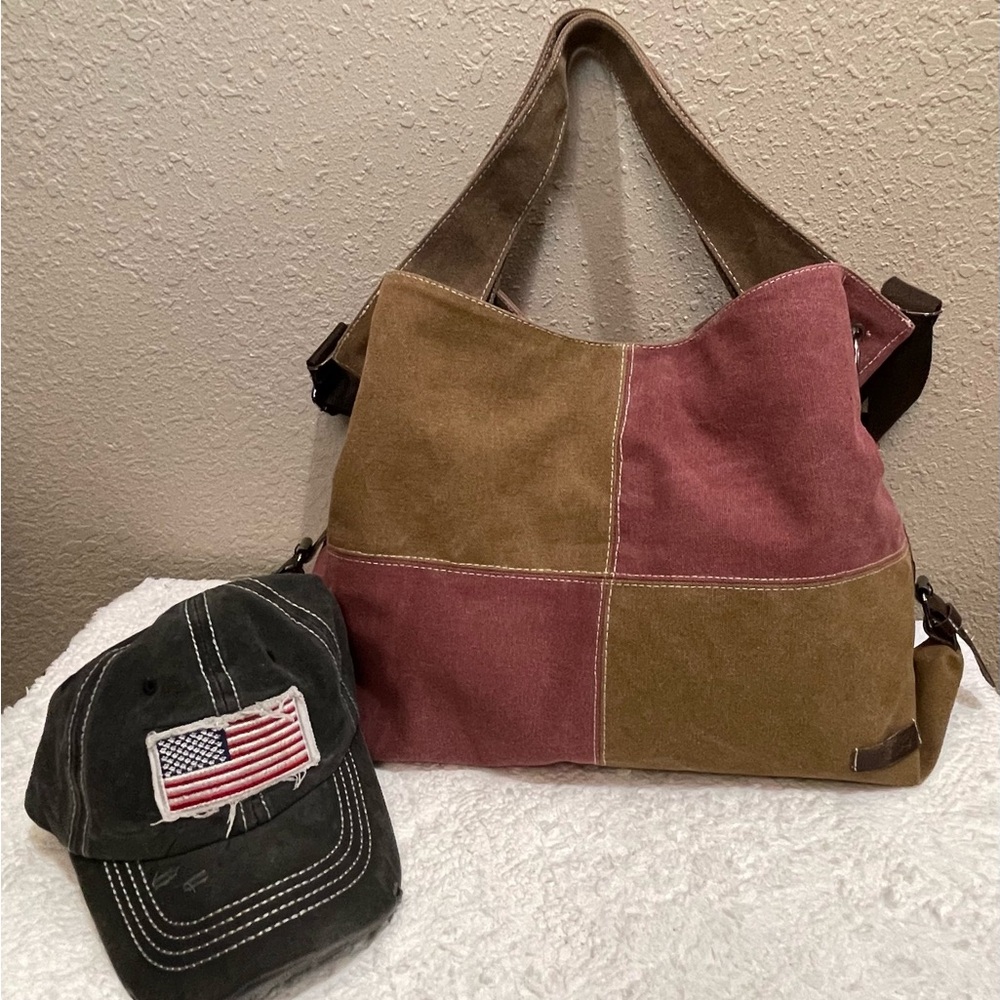 Two-Tone Canvas Tote Bag